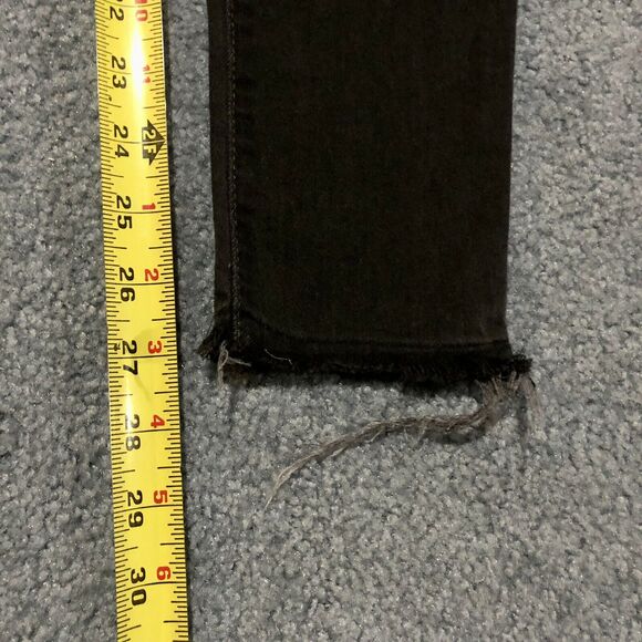 Joe’s Jeans 26 Dark Blue Distressed Mid Rise Raw Hems 27 in Inseam Women's - Picture 4 of 12